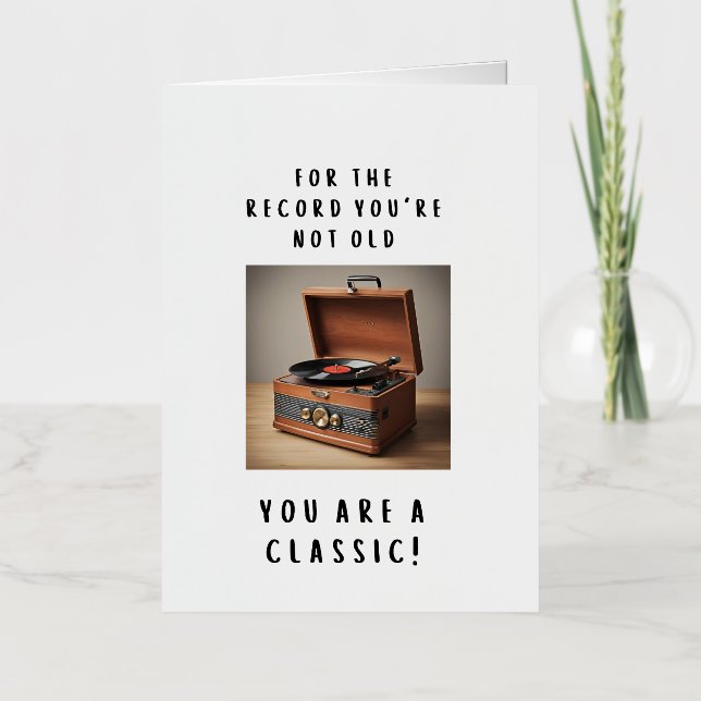 De Vacances Métallisée Carte d'anniversaire Vintage amusante (Recto)