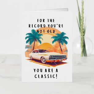 De Vacances Métallisée Carte d'anniversaire Vintage amusante