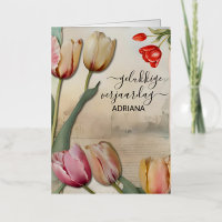 carte d'anniversaire wenskaart voor gelukkige verj