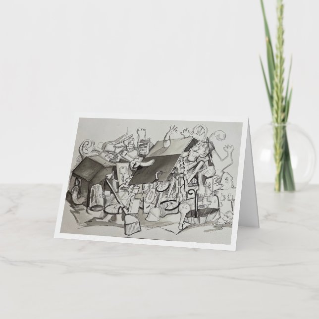 De Vacances Métallisée Carte 'Nous Avons Finalement Téléchargé' (Recto)