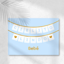 Cielito Lindo Blue Baby Félicitations Carte