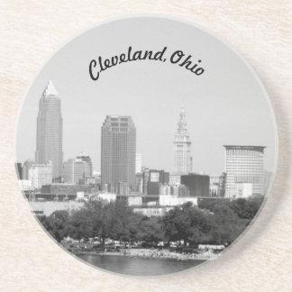 De Verre En Grès Lake Skyline (Cleveland OH) B&W Sandstone Dessous