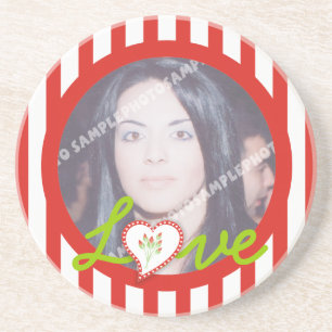 De Verre En Grès Love heart stripes Valentine's Day photo dessous d