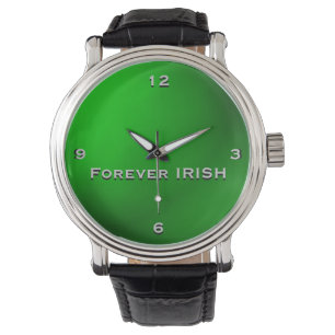 De vert montre IRLANDAISE de monogramme pour