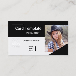 De Visite Acteur Carte photo par intérim 