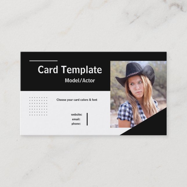 De Visite Acteur Carte photo par intérim (Devant)