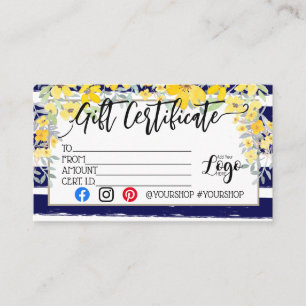 De Visite Ajoutez votre LOGO Carte cadeau marketing entrepri
