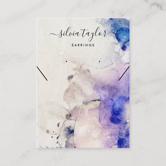 De Visite alcool d'or violet Eroing Collier carte d'affichag (Devant)