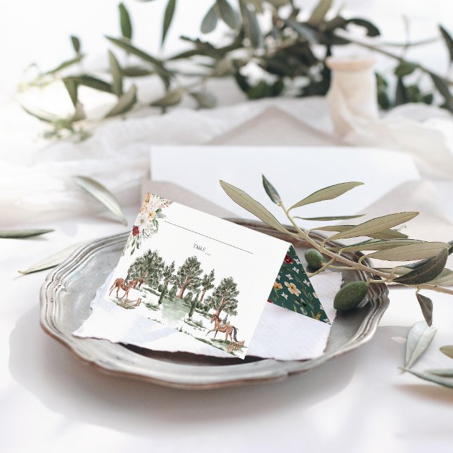 De Visite Aquarelle Equestre Floral | Carte Mariage (Créateur téléchargé)