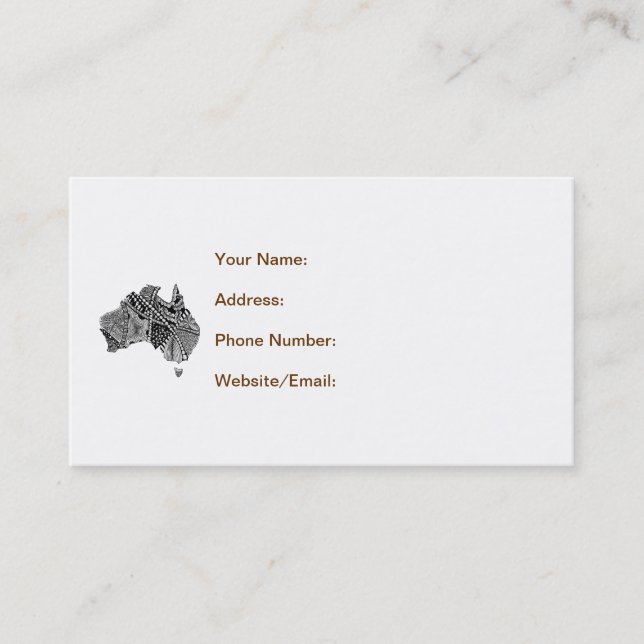 De Visite Australie Carte Doodle (Devant)