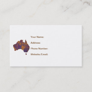 De Visite Australie Carte Doodle Orange Purple