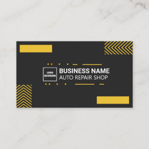 De Visite Auto Repair Shop Professional Mechanics Carte BS