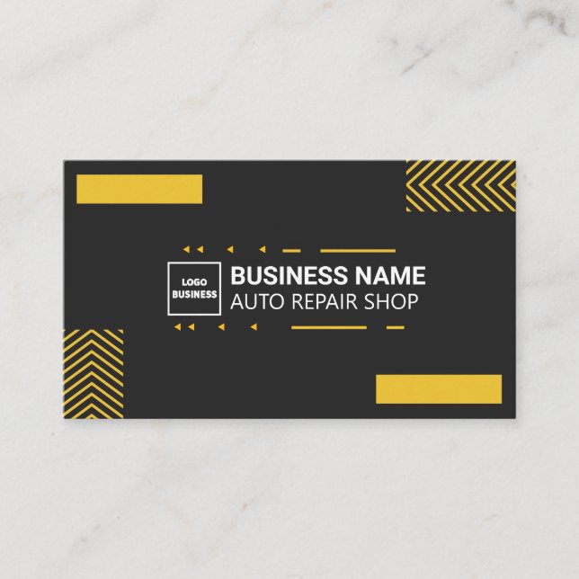 De Visite Auto Repair Shop Professional Mechanics Carte BS | (Devant)