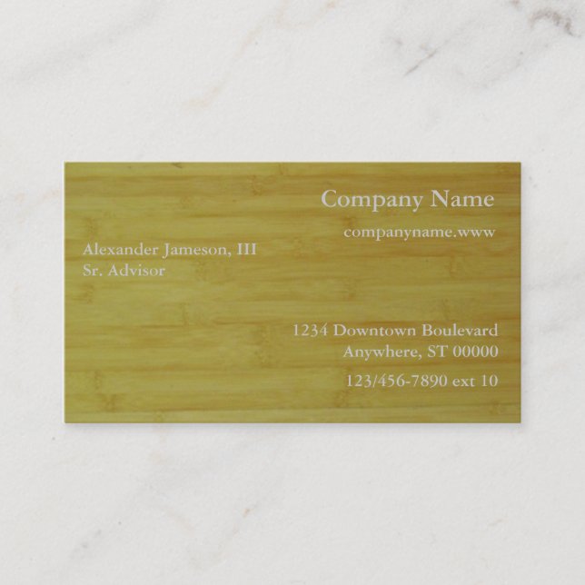 De Visite Autobus. Carte - panneaux en bambou (Devant)