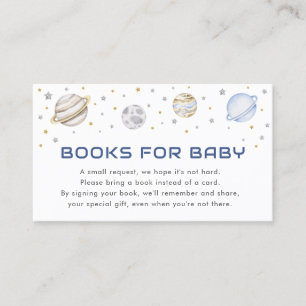 De Visite Baby shower spatial Astronaut Livres pour carte bé