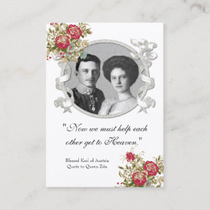 De Visite Bienheureux Karl & Zita Mariage Carte Sainte