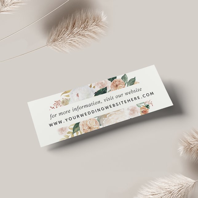 De Visite Boho Blooms Site Mariage Insérer des cartes | Mini (Créateur téléchargé)