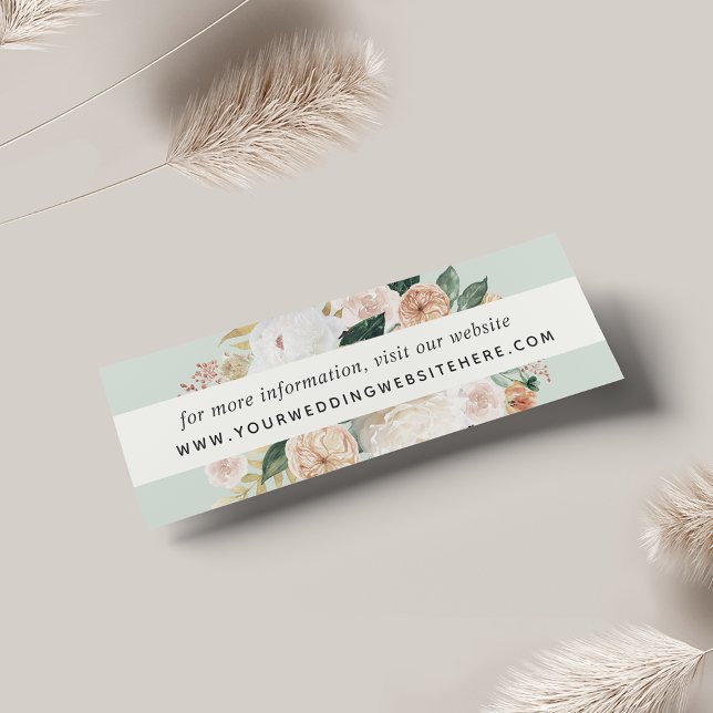 De Visite Boho Blooms Site Mariage Insérer des cartes | Mini (Créateur téléchargé)
