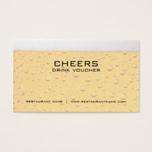 De Visite Bon à bière et cartes à coupon