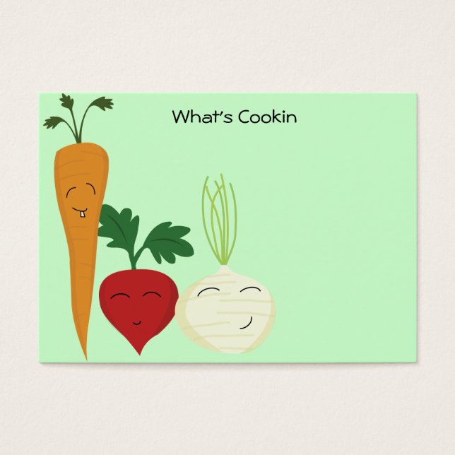 De Visite Bonne Veggie Recette Cartes (Devant)