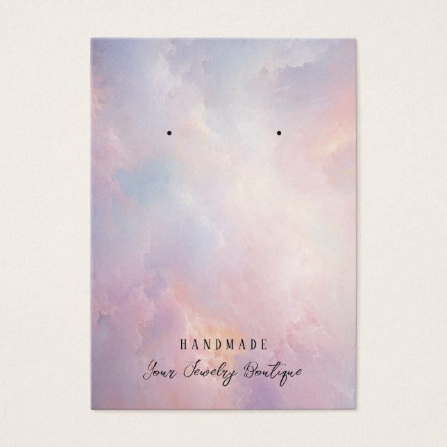 De Visite Boucles d'oreille Abstraits Nuages Bijoux Cartes d (Devant)