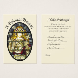 De Visite Bouquet spirituel du prêtre catholique Cartes sain