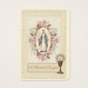 De Visite Bouquet spirituel du prêtre catholique Cartes sain