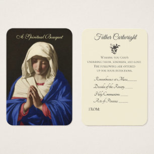 De Visite Bouquet spirituel du prêtre catholique Cartes sain