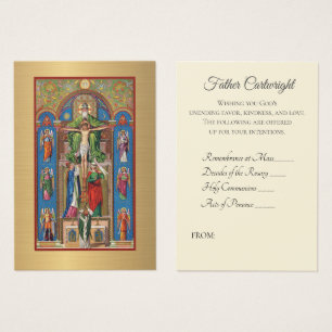 De Visite Bouquet spirituel du prêtre catholique Cartes sain