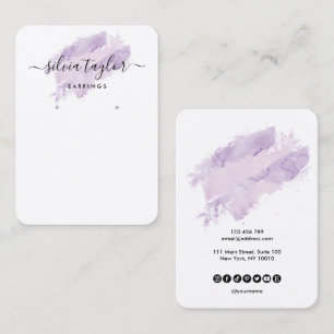 De Visite Calligraphie art Boucles d'oreilles carte d'affich
