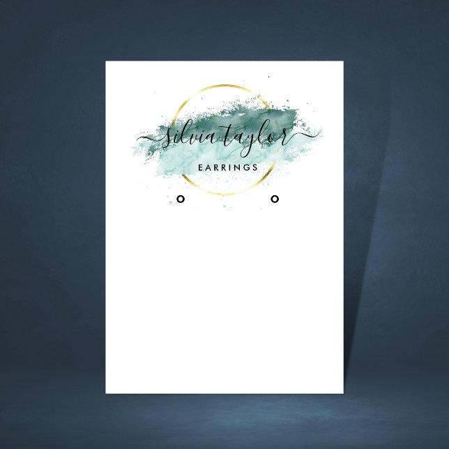 De Visite Calligraphie art Écouter carte d'affichage beige (Créateur téléchargé)