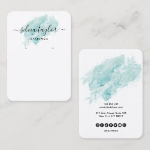 De Visite Calligraphie art Écouter carte d'affichage turquoi