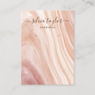 De Visite Calligraphie marbre rose pâle Earche carte d'affic