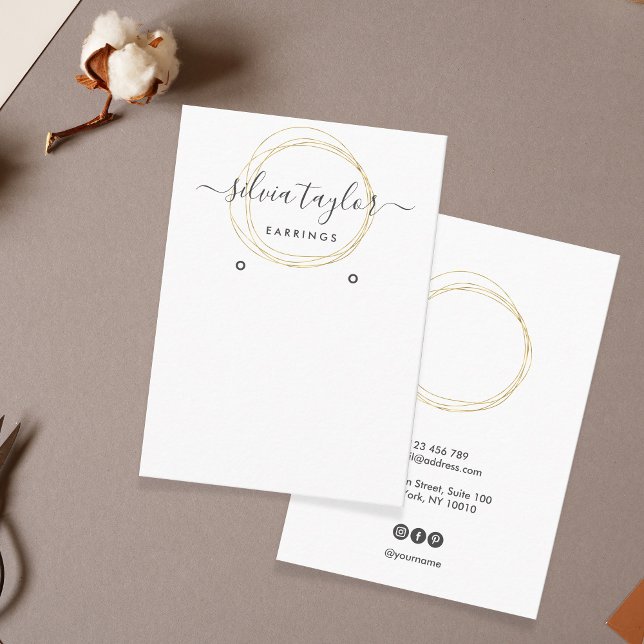 De Visite Calligraphie moderne art Elevage carte d'affichage (Créateur téléchargé)