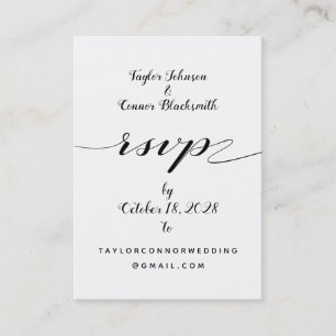De Visite Calligraphie rustique RSVP & Détails Carte en lign