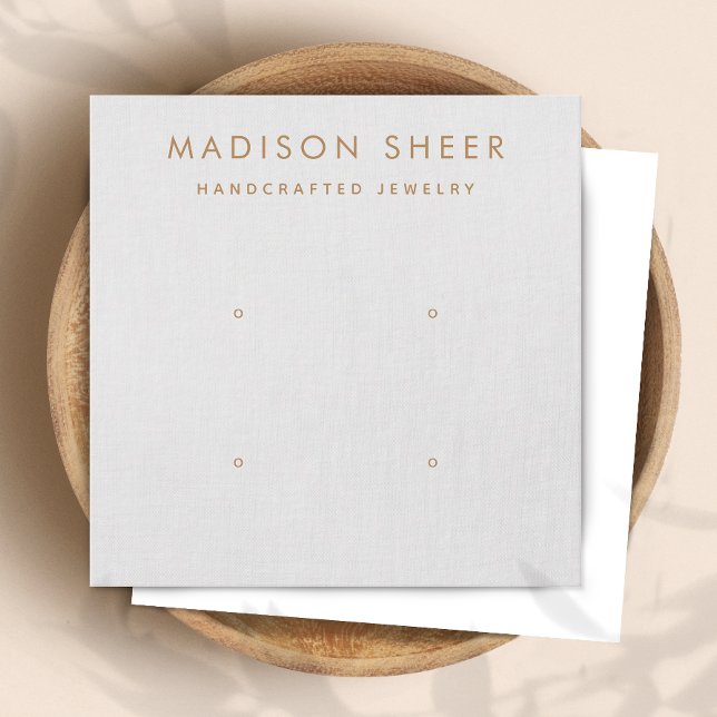 De Visite Carré 4 Trous, 2 Pair gris clair, Carte d'affichage à or (Créateur téléchargé)