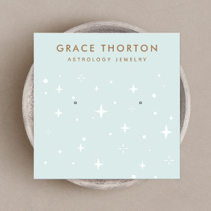 De Visite Carré Astrologie Étoiles Écoutant une carte d'affichage 