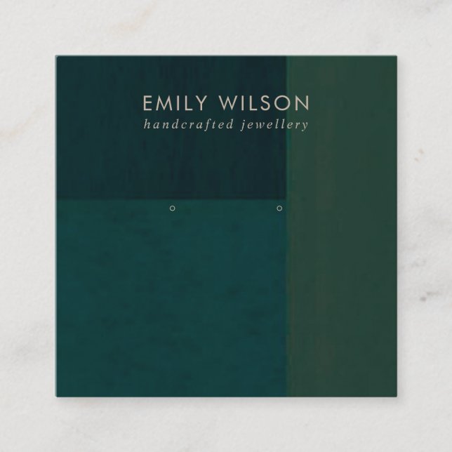 DE VISITE CARRÉ BOUTEILLE VERT COULEUR BLOC STUD EARRING CARTE D'A (Devant)