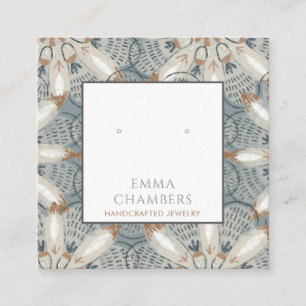 De Visite Carré Carte d'affichage Boho Abstrait Shapes Earring