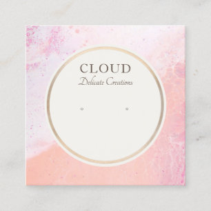 De Visite Carré Carte d'affichage Coastal Beach Stud Boucles d'ore