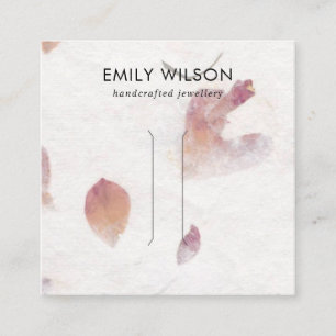 DE VISITE CARRÉ CARTE D'AFFICHAGE DES CHEVEUX EN PAPIER PETAL PETA