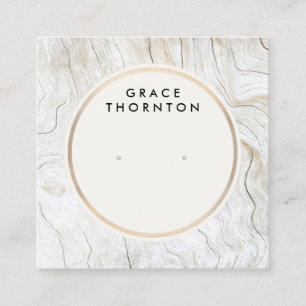 De Visite Carré Carte d'affichage en bois côtier