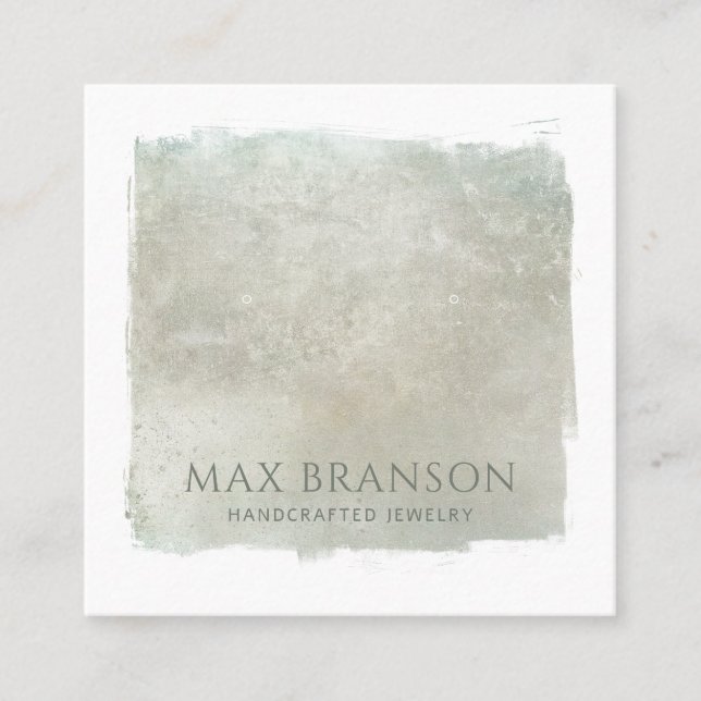 De Visite Carré Carte d'affichage moderne Sage Vert oreille (Devant)