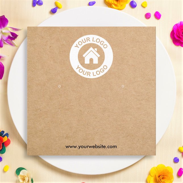 De Visite Carré Carte d'affichage simple Kraft Papier à oreille bi (Créateur téléchargé)