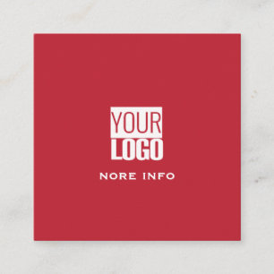 De Visite Carré carte rouge cardinal - logo personnalisé