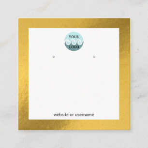 De Visite Carré Chic logo personnalisé or cadre d'oreille carte d