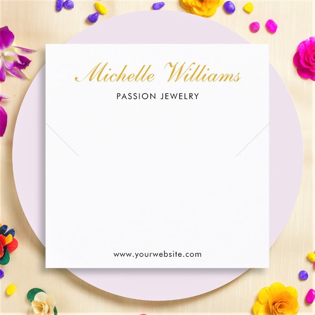 De Visite Carré Élégante carte d'affichage du bracelet en or Scrip (Créateur téléchargé)