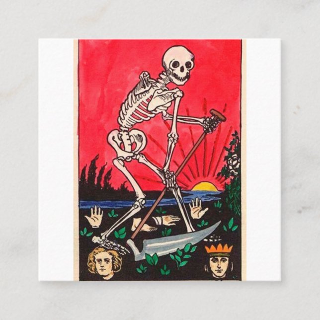 De Visite Carré La carte Death Tarot (Devant)