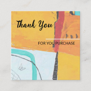 De Visite Carré Merci pour votre carte d'achat