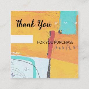 De Visite Carré Merci pour votre carte d'achat